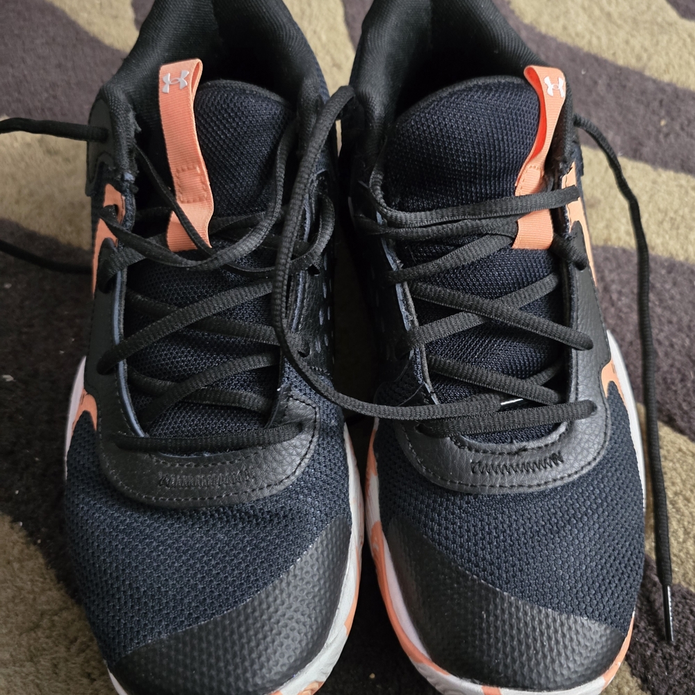 Under Armour Black and Orange Sneakers